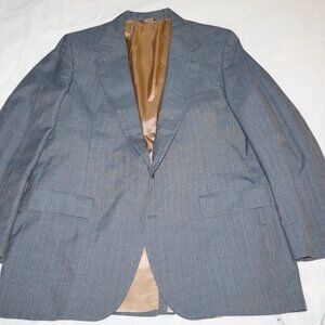 Bill Blass Solar Fifty Blue/Gray Pinstripe Men's Suit 46L x 40W Lord & Taylor